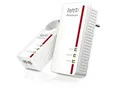 FRITZ!Powerline 1260 (früher 1260E) WLAN Set Powerline Adapterkit GigE, HomePlug AV WiFi5 Dual-Band an Wandsteckdose anschließbar