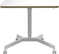 LEITZ Ergo Sitz/Stehtisch höhenver. klein, mit Rollen, weiß