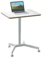 LEITZ Ergo höhenverstellbarer Schreibtisch weiß rechteckig, 4-Fuß-Gestell weiß 80,0 x 60,0 cm