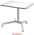 LEITZ Sitz-Steh-Schreibtisch Ergo Compact, weiß, mit Rollen