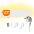 Dalsys Anti-Schimmel-Heizung 60W, 12 x 60 x 1,3cm, Schimmelentferner für Wand & Bad, elektrische Infrarotheizung , IP44 - Weiß