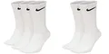 NIKE 5 Paar Everyday Lightweight Crew SX7676 Tennis Socke weiß schwarz grau, Farbe:weiß, Größe:34-38