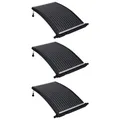 vidaXL 3X Solar Heizung für Pool Gebogen Solarheizung Schwimmbadheizung Wärme Sonnenkollektor Poolheizung Solarmodul 110x65cm Schwarz