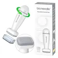 P-Beauty - Derma Stamp - Dermapen - Microneedling - Mesoroller mit 120 hochwertigen Edelstahl Nadeln, einstellbare Länge 0-2 mm - für Anti-Aging, Hautregeneration, Haarwachstum, Aknenarben & Cellulite