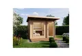 Infraworld Fasssauna Infraworld Gartensauna Terra 2B Außensauna mit Vorraum Saunahaus 341