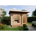 Infraworld Gartensauna Terra 2B Außensauna mit Vorraum Saunahaus 341 x 230 cm