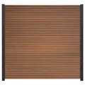 GartenLand WPC Zaun Set Shadowline ca. 180 x 180 cm Sichtschutz Steckzaun Mahagoni Ohne Pfosten
