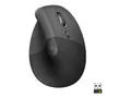 Logitech Lift Right Vertical Ergonomic Mouse - GRAPHITE BLACK - EMEA