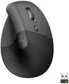 Logitech Lift Vertical Ergonomic Mouse Ergonomische Maus Bluetooth, Funk Optisch Graphite 6 Tasten