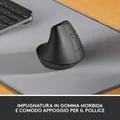 Logitech Lift Ergonomische Vertikale Maus, Bluetooth, Ohne Kabel, Grau