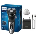 Philips Rasierer Series 3000 – Elektrischer Nass- und Trockenrasierer für Herren in Schwarz, mit SkinProtect-Technologie, ausklappbarem Bartschneider und Reisetasche, kabellos (Modell S3241/12)