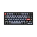 Keychron Q1 QMK Mechanische Tastatur, personalisierbar, Version 2 Tasten, komplett montiert, Schwarz, Carbon A Gateron G Pro, Braun