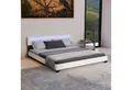 Juskys Polsterbett Paris, 180x200 cm, bunte LED-Beleuchtung, Kunstleder, weiches Kopfteil