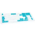 DUCKY PBT Double-Shot Keycap Set, weiß/blau, 109 Tasten, DE