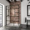 Schulte Alexa Style 2.0 Duschwand Walk In BlackStyle 140 x 200cm Mattschwarz