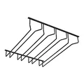 Gläserhalter für 4 Glasreihen 460 x 500 x 70 mm schwarz Halter für Weingläser Sektgläser Biergläser Weinglashalter von SOTECH