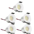 Premium X 5x LED Mini Spotlight Einbauspot Leuchte 3W 240V 3000K 300LM Deckenspot Decken-Einbau-Strahler warmweiß ALU weiß Einbauleuchte Spot-Strahler