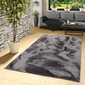 Pergamon Kunstfaser Teppich Wohnzimmer Luxus Super Soft Fellteppich Pearl Anthrazit in 5 Größen