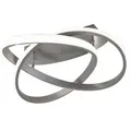 Reality Leuchten LED-Deckenleuchte Course Alu, Eisen, Stahl & Metall Silber Nickel matt