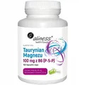 Aliness - Magnesiumtaurat 100mg mit Vitamin B6 (P-5-P) 2,5mg pro Kapsel - Ohne Zusatzstoffe - Veganer - Vegetarier - Nahrungsergänzungsmittel - 100 Kapseln