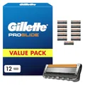 Gillette Proglide Rasierklingen Herren, 12 Original Ersatzklingen — 2X Gleitstreifen vor und nach Den Klingen und Everglide Gleitstreifen für Unglaubliche Gründlichkeit und Komfort