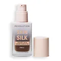 Makeup Revolution, Skin Silk Serum Foundation, Light to Medium Coverage, Contains Hyaluronic Acid, F18, 23ml