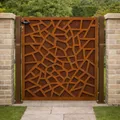 ESTEXO Gartentor Gartentür Rost Zauntür Hoftor Hoftür Gartenpforte Gartenzaun Garten (Gartentor Design / 120 cm)