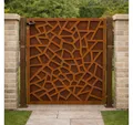 ESTEXO Gartentor Gartentür Zauntür 120cm Rost Hoftor Hoftür Gartenpforte Zauntor Desi