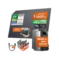 Solarway 2000Wp / 800W Balkonkraftwerk mit 3,8kWh Speicher komplett Steckdose - 3,8 kWh EcoFlow STREAM Ultra + AC Pro - Solaranlage Komplettset - 500W Solarmodule & EcoFlow Speicher & Zubehör