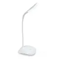 Eaxus® LED Schreibtischlampe - USB oder Batterien. Flexibel biegbar, Dimmbar, Weiß