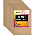 Creative Deco 30 x A3 MDF Platten | 420 x 210 x 3 mm | Dünne Holz-platten | Perfekt für Laser, CNC Router, Modellierung, Durchbrochenes, Laubsäge