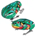 Frosch Spiel Aufziehspielzeug, 2 Stück Blechspielzeug Zum Aufziehen Uhrwerk S...
