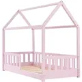 JUSKYS Kinderbett Marli_STR_OS (Rose, 160 x 80 cm)""