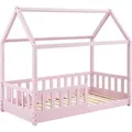 Juskys Kinderbett Marli 80 x 160 cm Rosa