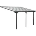 Aluminium Terassenüberdachung Mit Doppelstegplatten 'bruce', Schwarz, 435 X 300 X 225-270 Cm (l X B X H) - Westmann