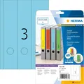 HERMA 5138 Ordnerrücken Etiketten lang breit, 20 Blatt 61 x 297 mm 3 pro A4 blau