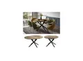 Vicco Esstisch Loyd Eiche rustikal Schwarz 120 x 76,5 cm ausziehbar