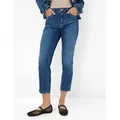 5-Pocket-Jeans BRAX "Style MARY S", Damen, Gr. 38, Normalgrößen, grau (stein), 75% Baumwolle, 17% Polyester, 5% Elastomultiester, 3% Elasthan, Jeans