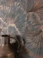 Newroom Vliestapete, Grau Tapete Modern Dschungel - Mustertapete Palmenblätter Anthrazit Kupfer Tropisch Floral Palmen Blätter für Wohnzimmer Schlafzimmer Küche, Neriah Copper