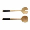 ASA Selection Salatbesteck 2-tlg. mit schwarzem Nylongriff, Gummibaumholz 24 cm
