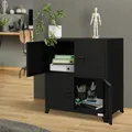 Büroschrank Aktenschrank Metallschrank Stahlschrank mit Regalfächer 75x40x80,5cm