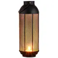 Marrakesch Skandinavische Deko Windlicht Laterne 29cm aus Metall schwarz Gold | Teelichthalter als Tischdeko Wohnzimmer Deko | Kerzenhalter Windlichter Alesia als Balkon Terrasse & Garten Gartendeko