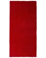 Teppich Läufer rechteckig 80 x 150 cm rot getuftet Shaggy Hochflor Modern Demre