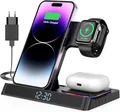 4 in 1 ladestation für iPhone und Watch Kabelloses Ladegerät 15W Faltbarer Induktive Wireless Charger für iPhone 16 15 14 13 12 11 Pro SE X XS XR & Watch 9 8 7 6 SE 5 4 3 2 Air Pods Pro