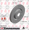 2x ZIMMERMANN 100.3356.52 Bremsscheibe für AUDI PORSCHE