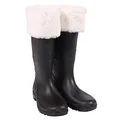 Panelize Nikolausstiefel Weihnachtsmannstiefel schwarz mit Fellrand (45)