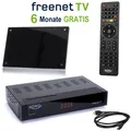 DVB-T2 Receiver Xoro 8730 KIT mit 20 dB Antenne HD Freenet PVR USB TV Aufnahme
