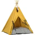 PawHut Tipi-Zelt mit Kissen und Rutschfestem Boden