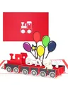 Pop Up Karte zur Geburt - 3D Geburtskarte „Baby Eisenbahn“ - Babykarte Mädchen & Junge - Glückwunschkarte zum 1. Geburtstag mit Umschlag
