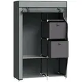 Homcom Stoffschrank,, Dunkelgrau, Textil, 42.5x162.5x102 cm, Schlafzimmer, Kleiderschränke, Stoffschrank